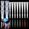 64 Pack White Fiber Optic Wand, Glow in The Dark Party Supplies for Kids Glow Sticks Bulk Party Pack, Light Up Wand for July 4th, Wedding, Halloween, Birthday, New Year, Boys and Girls