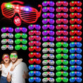 60 Pack LED Glasses, 6 Colors, Glow in The Dark Party Supplies | Party Glasses for Adults, Light Up Glasses, Glow Shutter Glasses, for Valentines Day, New Year's Eve, Birthday