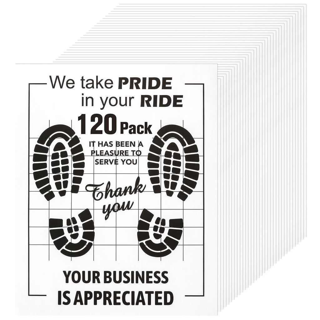 120 Pcs Paper Floor Mats for Cars, 16"x20" Disposable Car Floor Mats