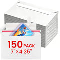 150 Pack Rigid Mailers, 7"x4.35" Premium Trading Card Shipping Envelopes | Heavy-Duty Perfect Size Shipping Envelopes for Collectors,Sellers,Toploaders，Semi-Rigid Holders, and Protector Supplies