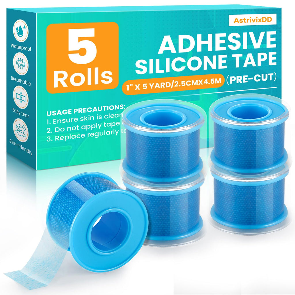 5 Rolls Soft Silicone Tape, 1" x 5 Yards