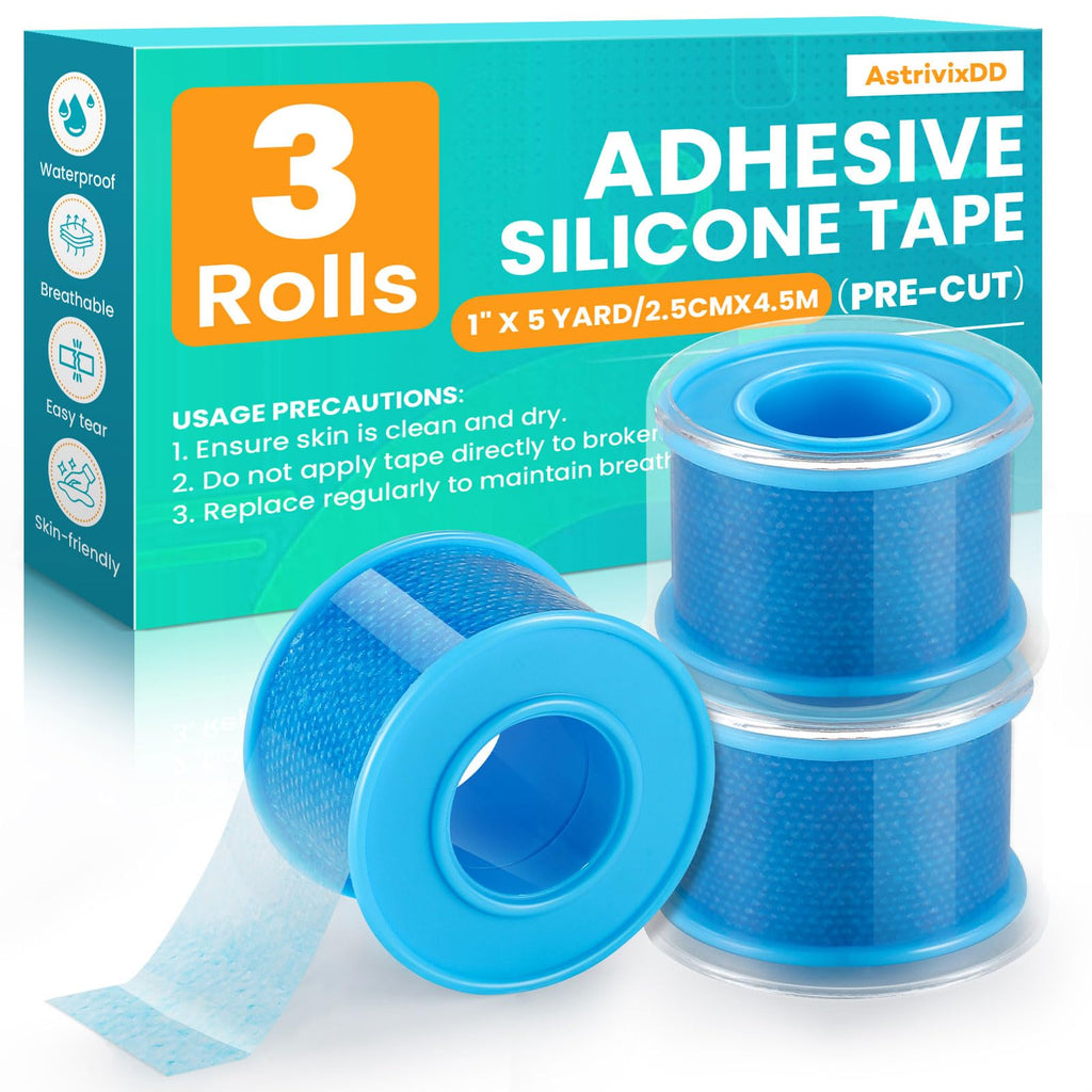 3 Rolls Soft Silicone Tape,1" x 5 Yards