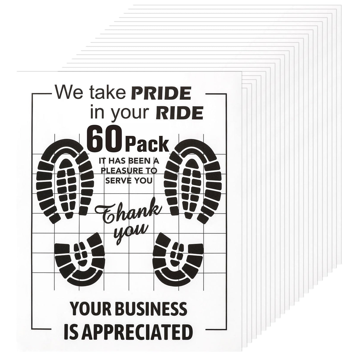 60 Pcs Paper Floor Mats for Cars, 16"x20" Disposable Car Floor Mats | Temporary Vehicles Protector, with Kraft Paper + PE Waterproof LayerPaper, Paper Mats for Car Details