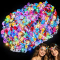 24 PCS LED Flower Crown Headbands,Glow in the Dark Party Supplies | Light Up Headband Bulk for Women for Wedding, Party, Birthday, Christmas, Cosplay and Halloween