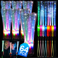 64 Pack Fiber Optic Wand, Glow in The Dark Party Supplies for Kids Glow Sticks Bulk Party Pack, Light Up Wand for July 4th, Wedding, Halloween, Birthday, New Year, Boys and Girls
