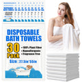 30 Pack Disposable Bath Towels 55''X27.5'', Ultra Soft Travel Towels | Individually Wrapped Large Absorbent Towels for Hotel, Business Trip, Camping, Swimming, Spa, Sauna and Pet Care