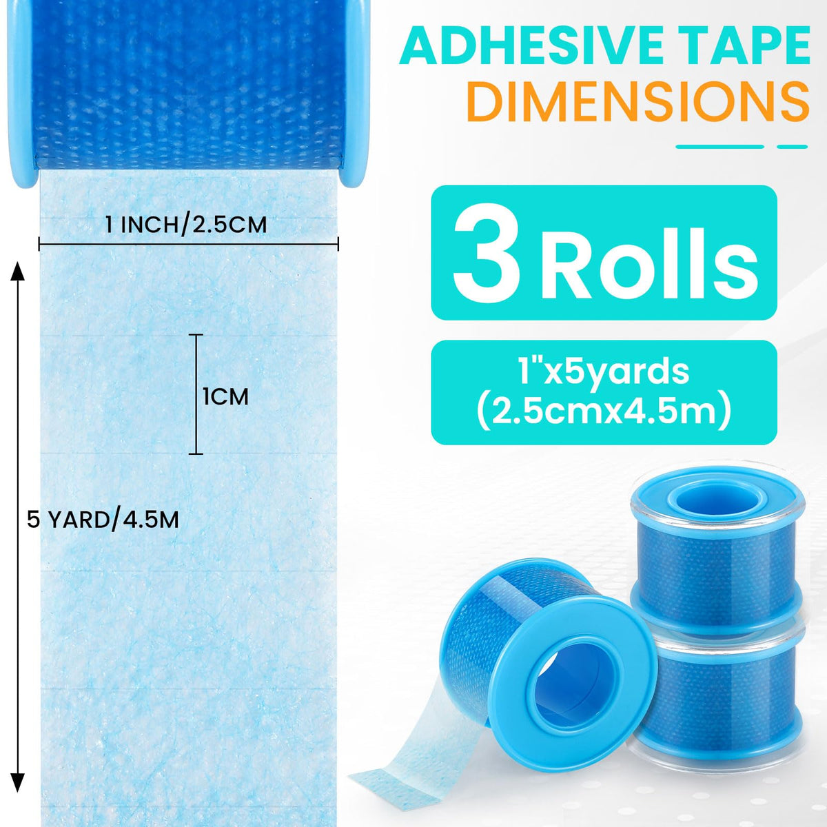 3 Rolls Soft Silicone Tape,1" x 5 Yards