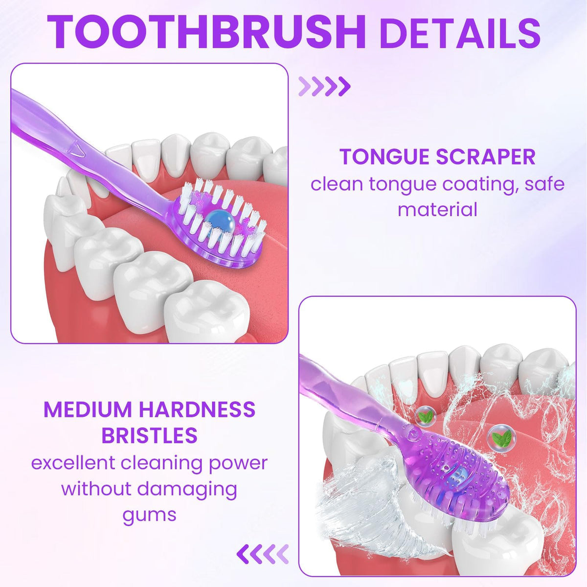 120 Pack 5-in-1 Mini Toothbrush Disposable, Prepasted Toothbrushes | Waterless Disposable Toothbrushes with Toothpaste, Floss, Tongue Scraper & Toothpick, for Travel, Hotel, Camping