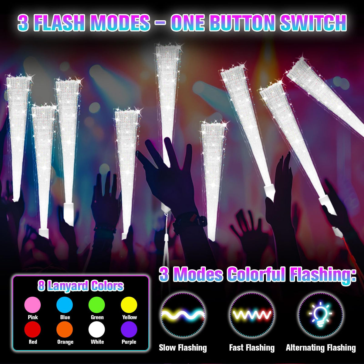 120 Pack White Fiber Optic Wand, Glow in The Dark Party Supplies for Kids Glow Sticks Bulk Party Pack, Light Up Wand for July 4th, Wedding, Halloween, Birthday, New Year, Boys and Girls Visit the AstrivixDD Store