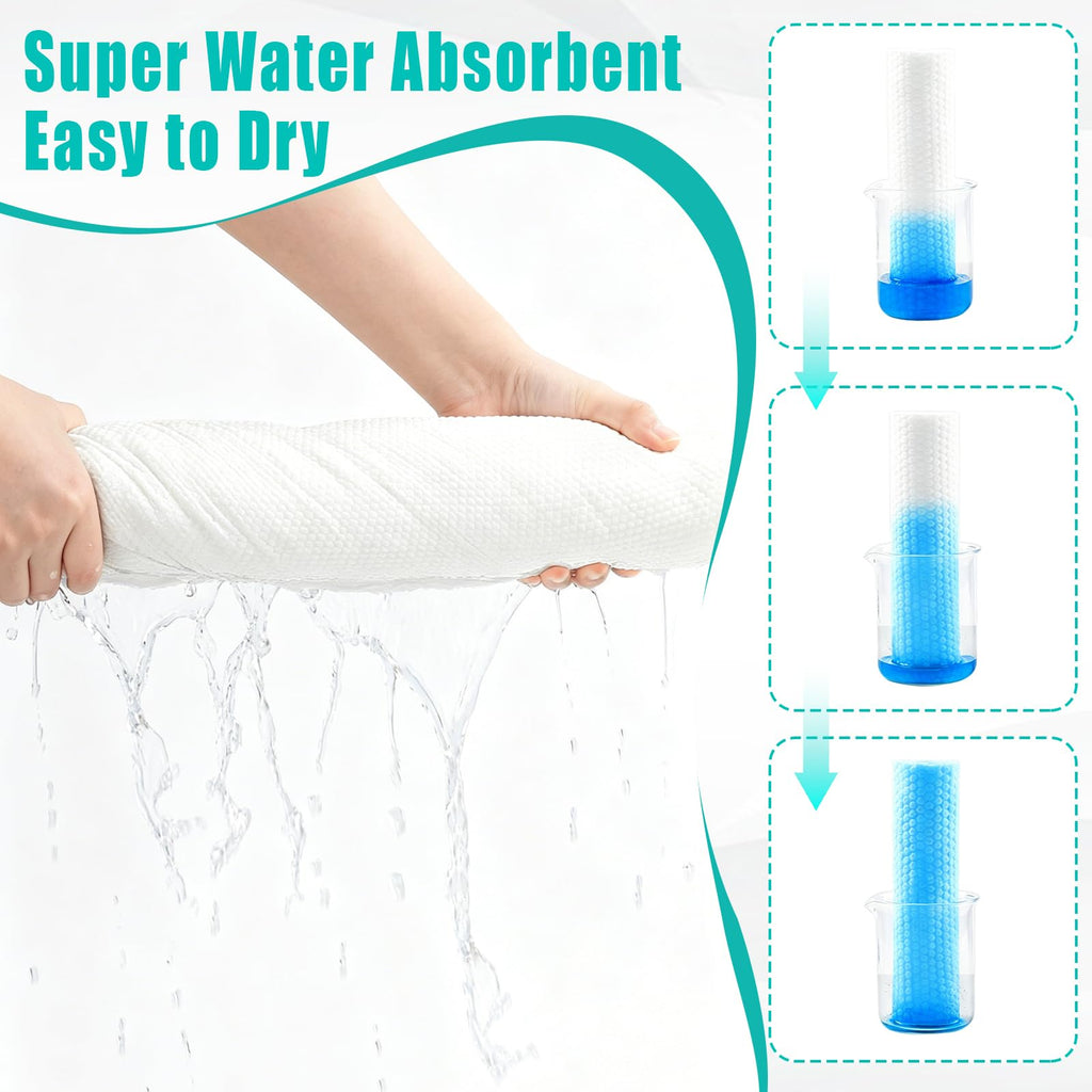 10 Pack Disposable Bath Towels 55''X27.5'', Ultra Soft Travel Towels | Individually Wrapped Large Absorbent Towels for Hotel, Business Trip, Camping, Swimming, Spa, Sauna and Pet Care